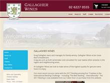 Tablet Screenshot of gallagherwines.com.au